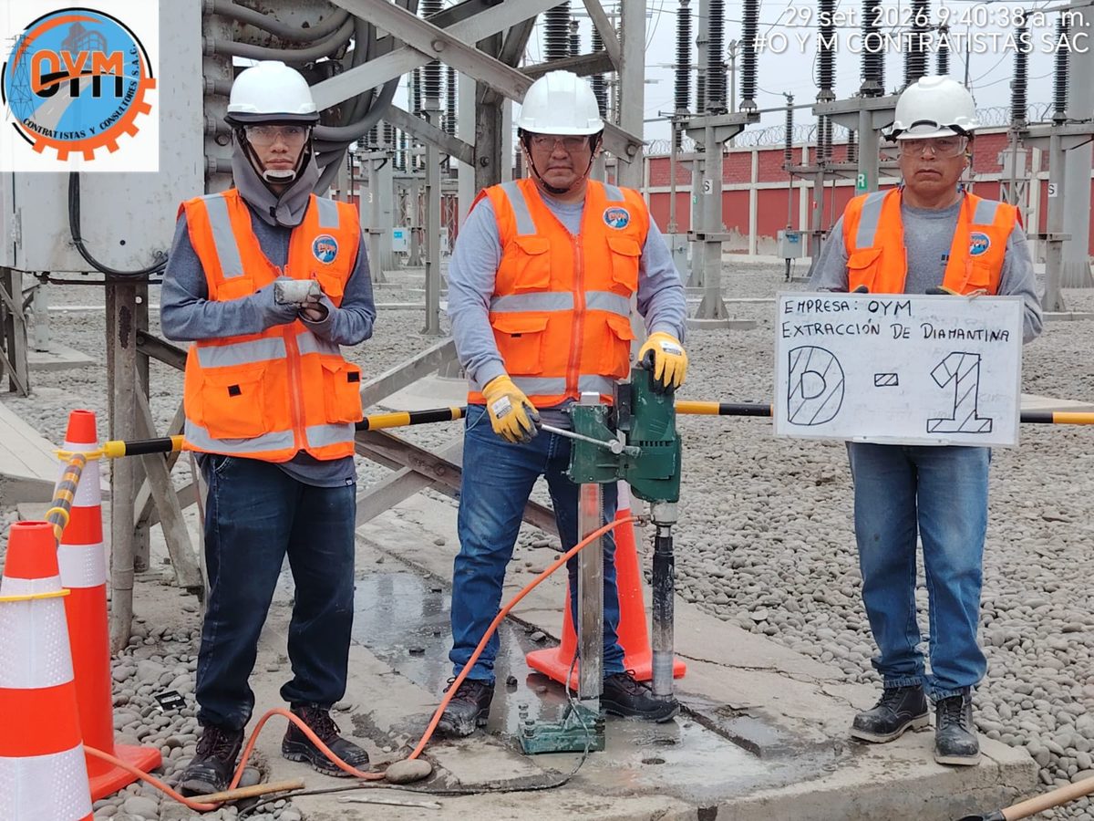 Extracción de diamantina en subestación